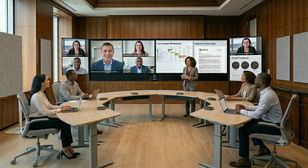 Hybrid video collaboration